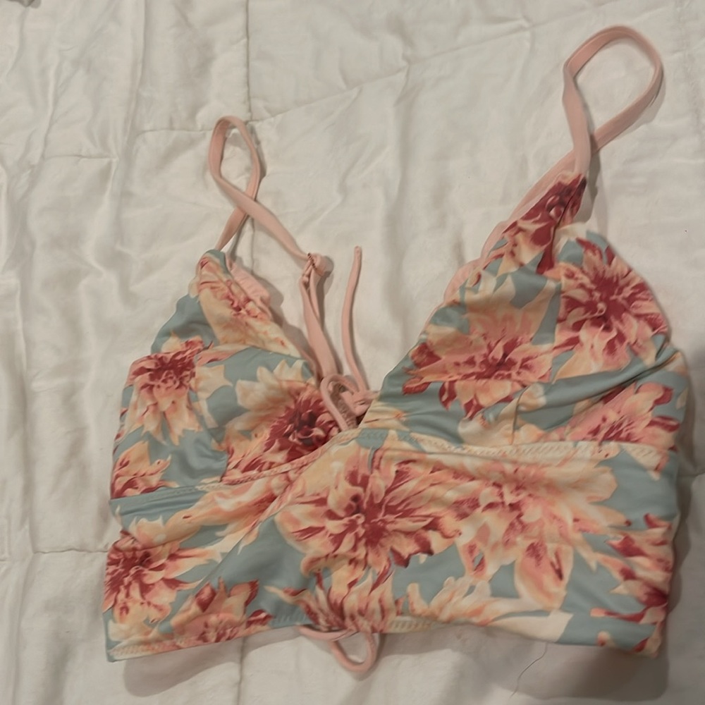 Floral bikini top